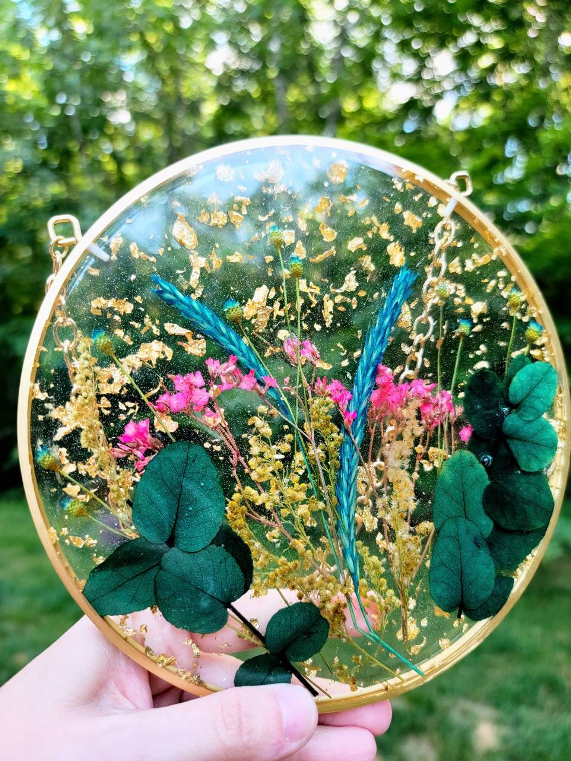 Resin Wall Hanging I Floral Decor Botanical Decor Boho Etsy