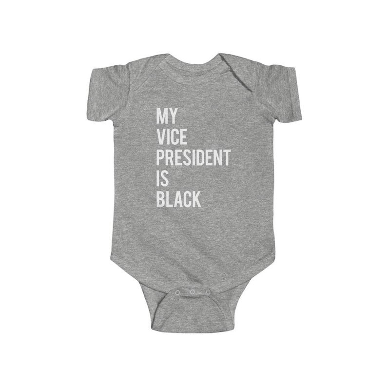 Kamala Harris Baby Onesie Jersey Bodysuit Vice President 2021 Baby/'s Cotton Clothes My Vice President Is Black Baby Shower Gift