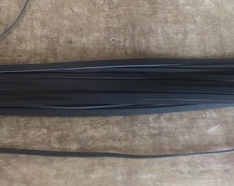 Black Leather Motorcycle Brake Clutch Covers Fringed