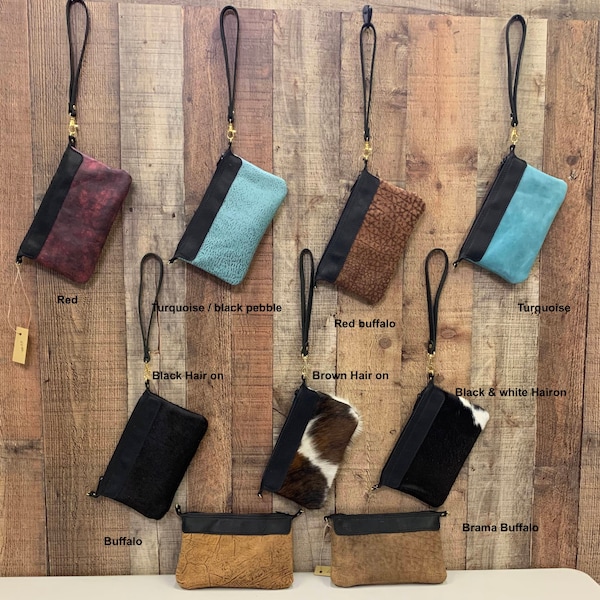 Crossbody bag / Clutch purselet- Genuine Leather - Handcrafted locally in Erie, CO