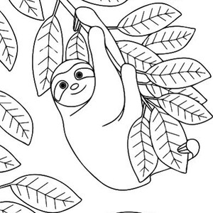 sloth coloring book sloth coloring pages animal coloring