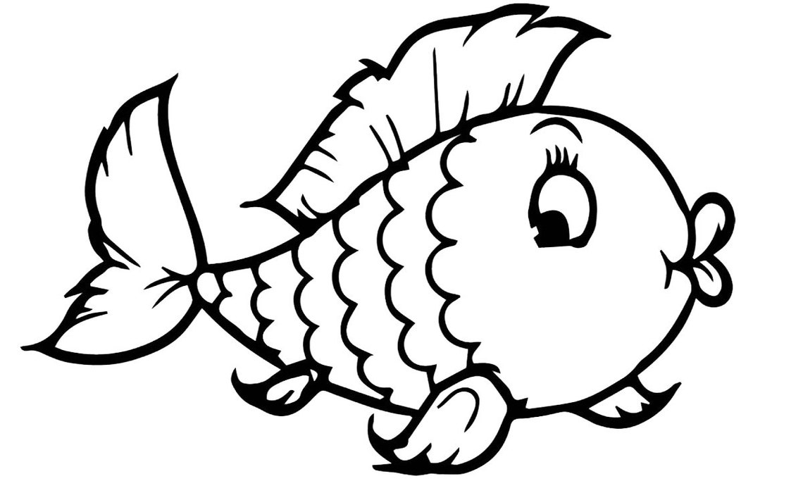 Rainbow Fish Coloring Book rainbow Fish Coloring Pages Fish Etsy