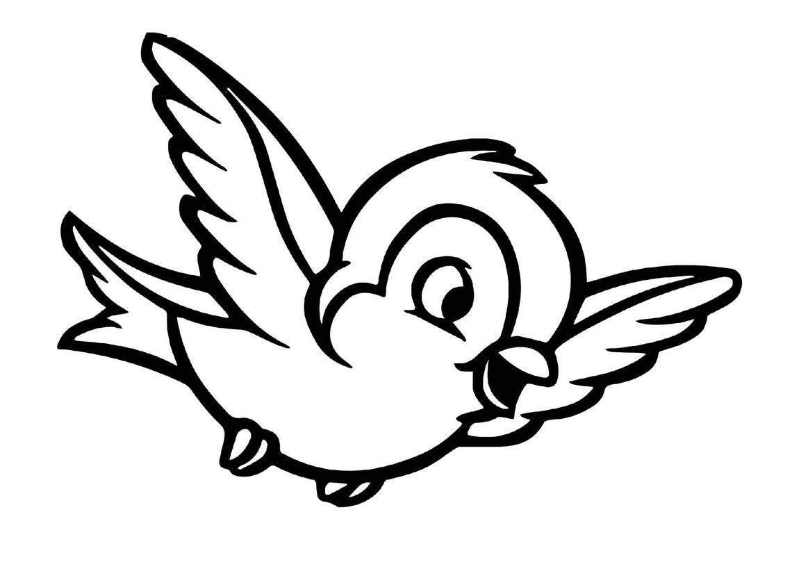 Cute Birds Coloring Book Birds Coloring Pages Birds Etsy Hong Kong