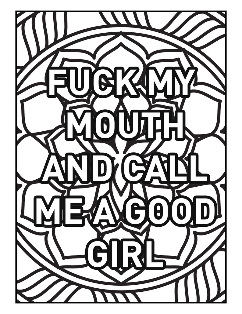 Vulgar Swear Words Adult Coloring Book Best Adult Coloring - Etsy