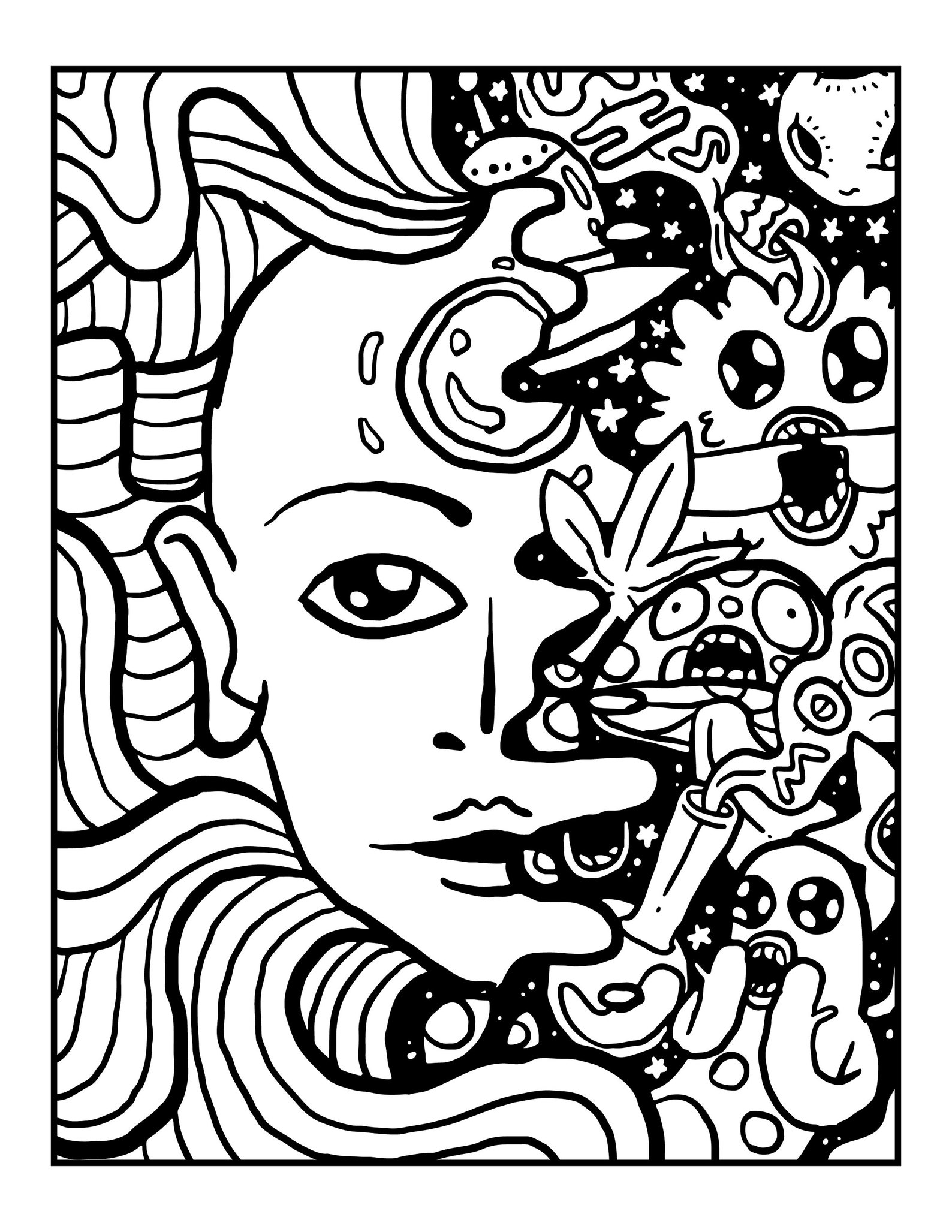 Stoner Coloring Book Stoner Coloring Pages Trippy Coloring - Etsy