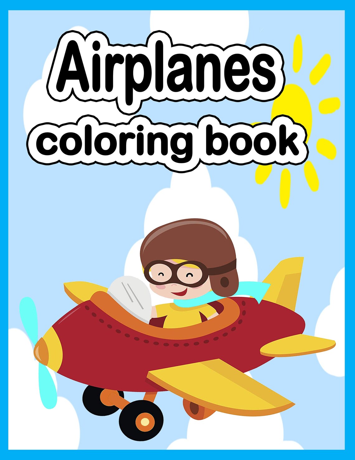 Airplane Coloring Book Plane Coloring Pages Airplanes - Etsy