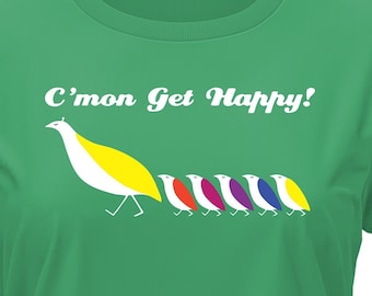 C'Mon get Happy t-shirt - Partridge Family tee - womens retro and vintage styling - 70's show with David Cassidy