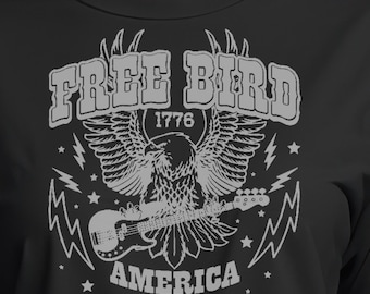 Free Bird Tee, Lynyrd Skynyrd Inspired, 70s Style, Retro Rock