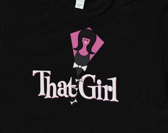 That Girl - black version t-shirt - vintage, retro, TV, Marlo Thomas, comedy, 60s, New York