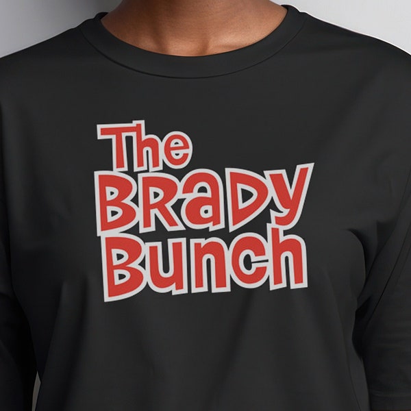 The Brady Bunch t-shirt - The BradyBunch family - retro and vintage styling - 70's family show with Robert Reed and Florence Henderson