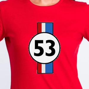 Herbie The Love Bug 53 t-shirt - vintage movie - 1969 Sport Racing adventure - Jim Douglas - Carole Bennett - Tennessee - Volkswagon