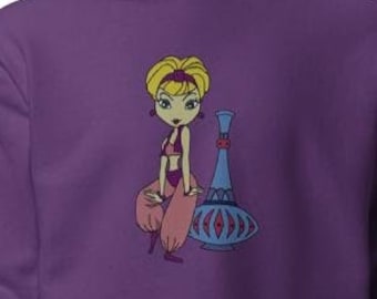 Graphic Hoodie, I dream of Jeanie shirt - Jeanie - vintage, retro,  TV, Barbara Eden, comedy, 60s, fantasy, flirty, blonde in a bottle
