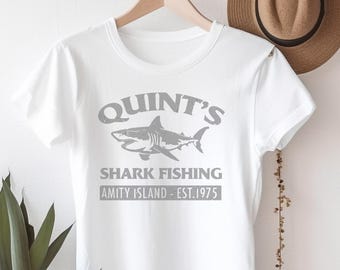 Quint's Shark Fishing T-Shirt – Retro Jaws Movie Tee
