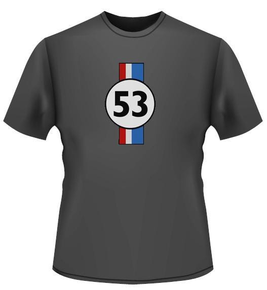 Camiseta Herbie 53 , Volswagen , Inspirada En La Película Clásica Love bug