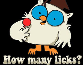 Tootsie Pop Owl T-shirt! - How Many Licks does it take? - Mr. Owl - Vintage Commercial