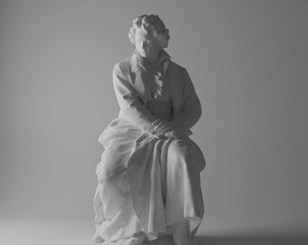 3D-printbaar model van het standbeeld van Ludwig Von Beethoven