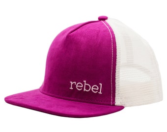 rebel- Kid's hats for little rebels who love to stand out and make a statement. This trucker hat is for you!