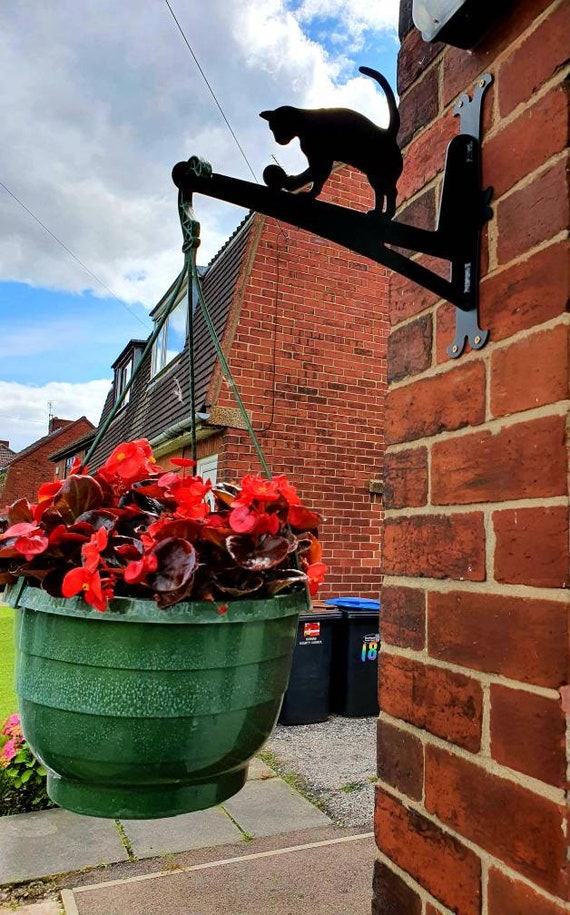 Cat Hanging Basket Brackets Pussycat Cat Lovers Family Pet Etsy