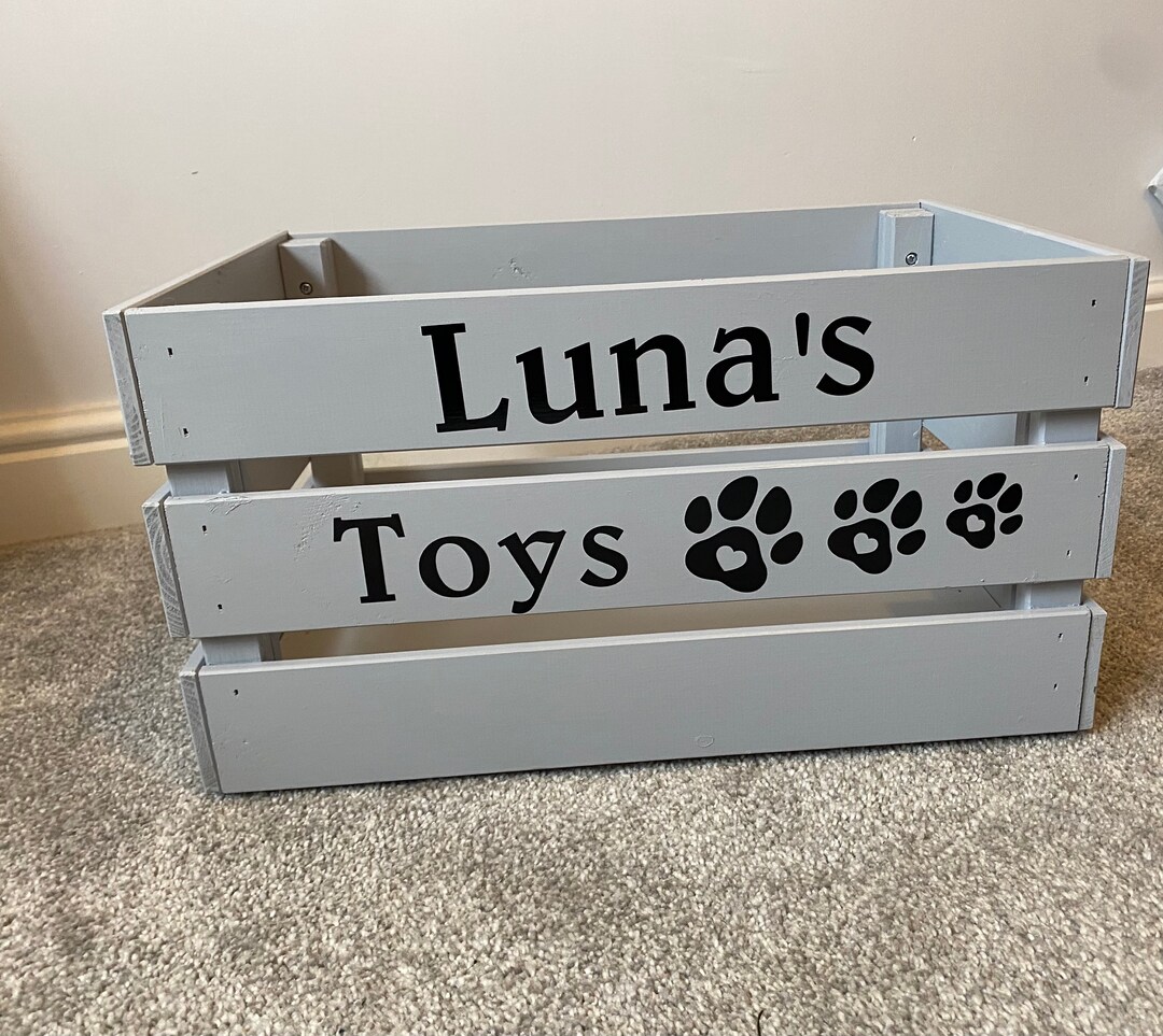 Personalised Dog/pet Wooden Crate Toy Box Various Colour and Etsy UK
