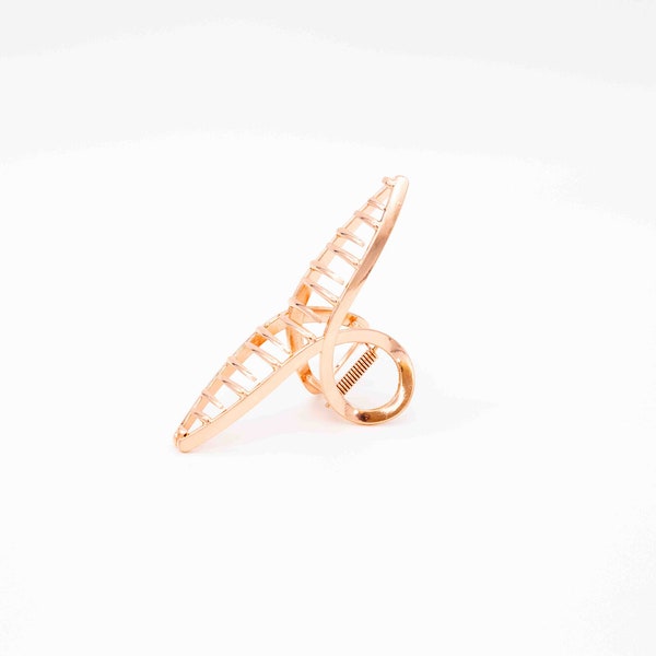 Darcie Metal Hair Claw Clip | Jaw Hair Clip | Nonslip Large Hair Claw | Thick Hair Claw | Womens Gifts | Minimalist Hair Claw | Rose Gold