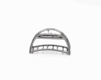 Geneva Metal Hair Claw Clip | Jaw Hair Clip | Nonslip Large Hair Claw | Thick Hair Claw | Womens Gifts | Minimalist Hair Claw | Black