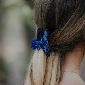 Blair Hair Claw Clip | Blue Hair Claw Clip | All Hair Types Hair Claw | Thick Hair Claw | Blue Tortoise Shell Hair Clips |  Blue Tortue