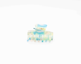 Lili Haarklammer | Mittelgroße Haarspange | Ozeanblaue Haarkralle | Dicke Haarkralle | Damen Geschenke | Minimalistische Haarkralle | Blau