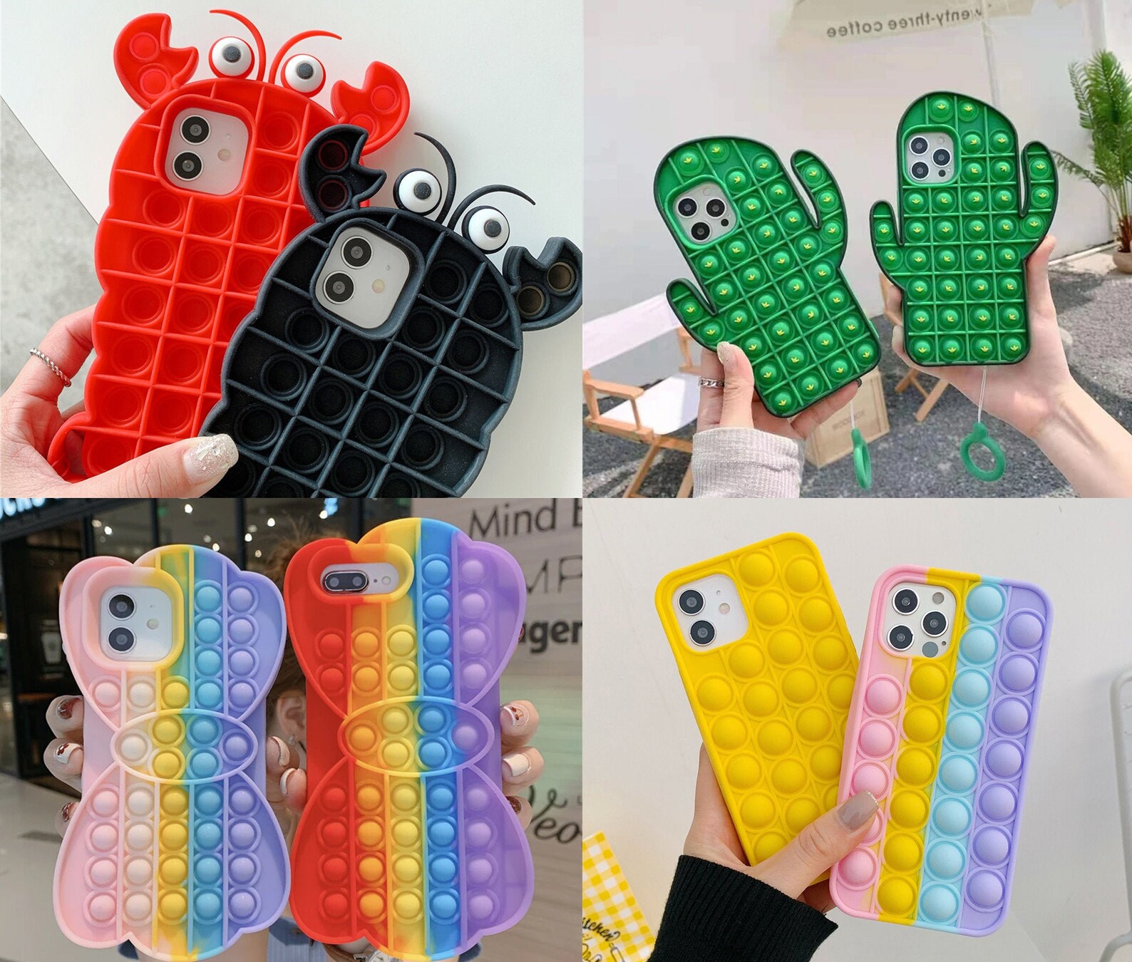 Fidget Toys Phone Case Relieve Stress Pop Fidget Phone Case Etsy