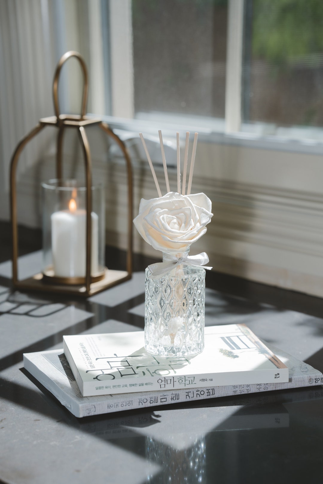 Sola Wood Flower Garden Rose With Diffuser Reeds Dried Flowers Scented ...