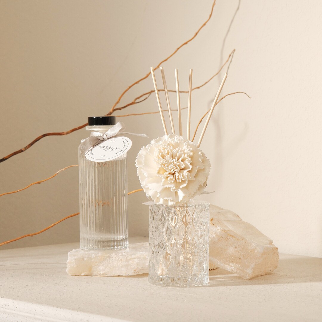 Sola Wood Carnation Flower Set | Diffuser Reeds | Dried Flower ...