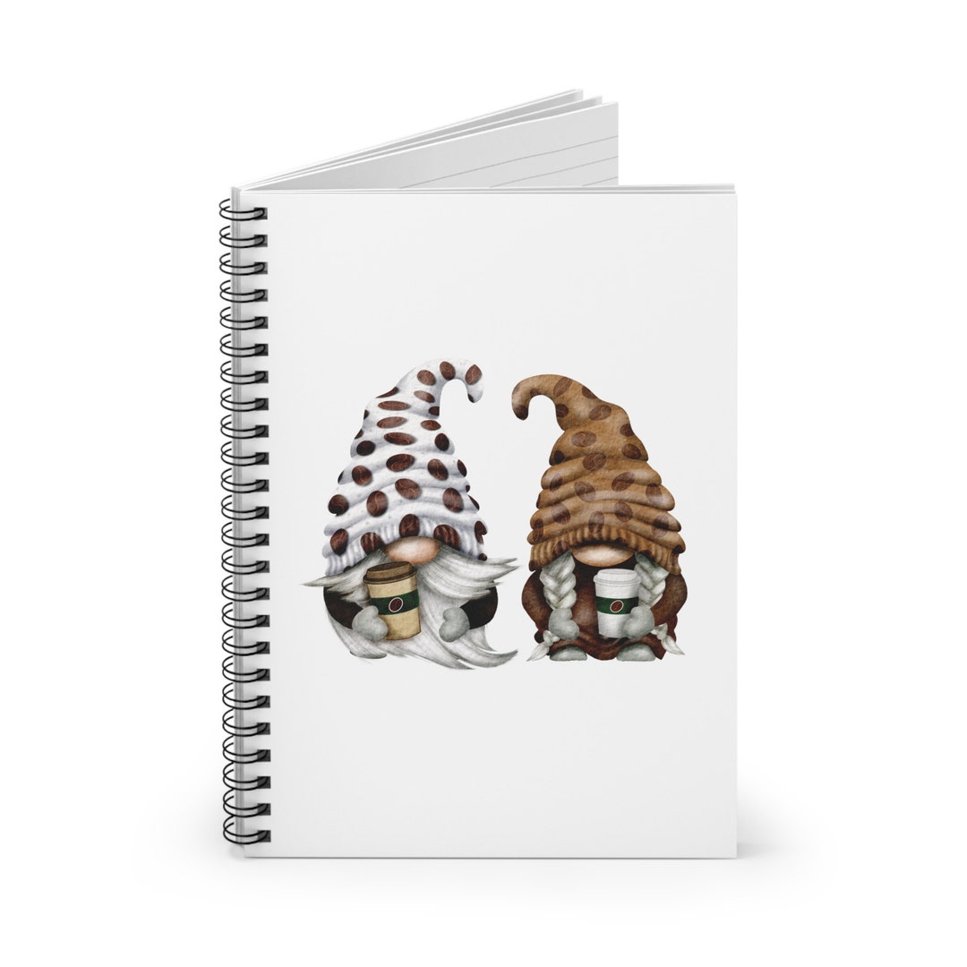 Coffee Gnomes Notebook Journal 118 Lined Pages 59 Sheets Gnome Lover