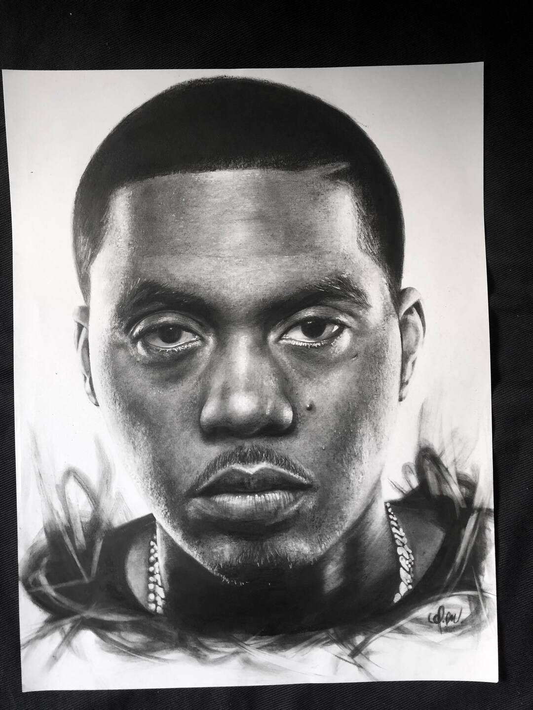 Portrait Art of Nas - Etsy