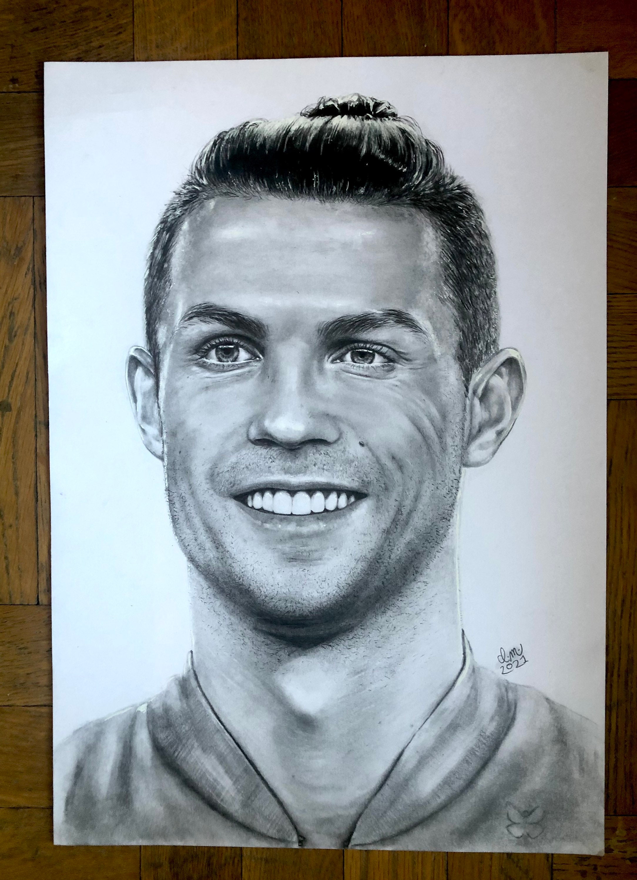 Portrait Drawing Cristiano Ronaldo 42cmx30cm - Etsy Canada-saigonsouth.com.vn