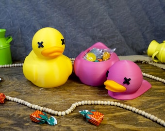 Rubber Duck Candy Dish, 3D Printed Trinket Bowl, Desk Organizer, Humorous Office Decor, Dopamine Decor
