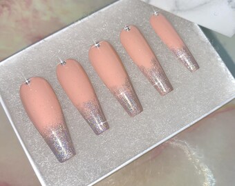 Glitter Ombre Nail Etsy