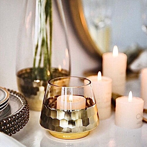 Gold Candle Holders Glass Candle Holders Votive Candle Etsy Canada
