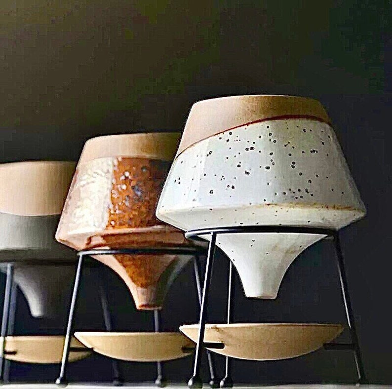 Planter Pot With Drainage Plant Pot Planter With Stand Etsy Canada