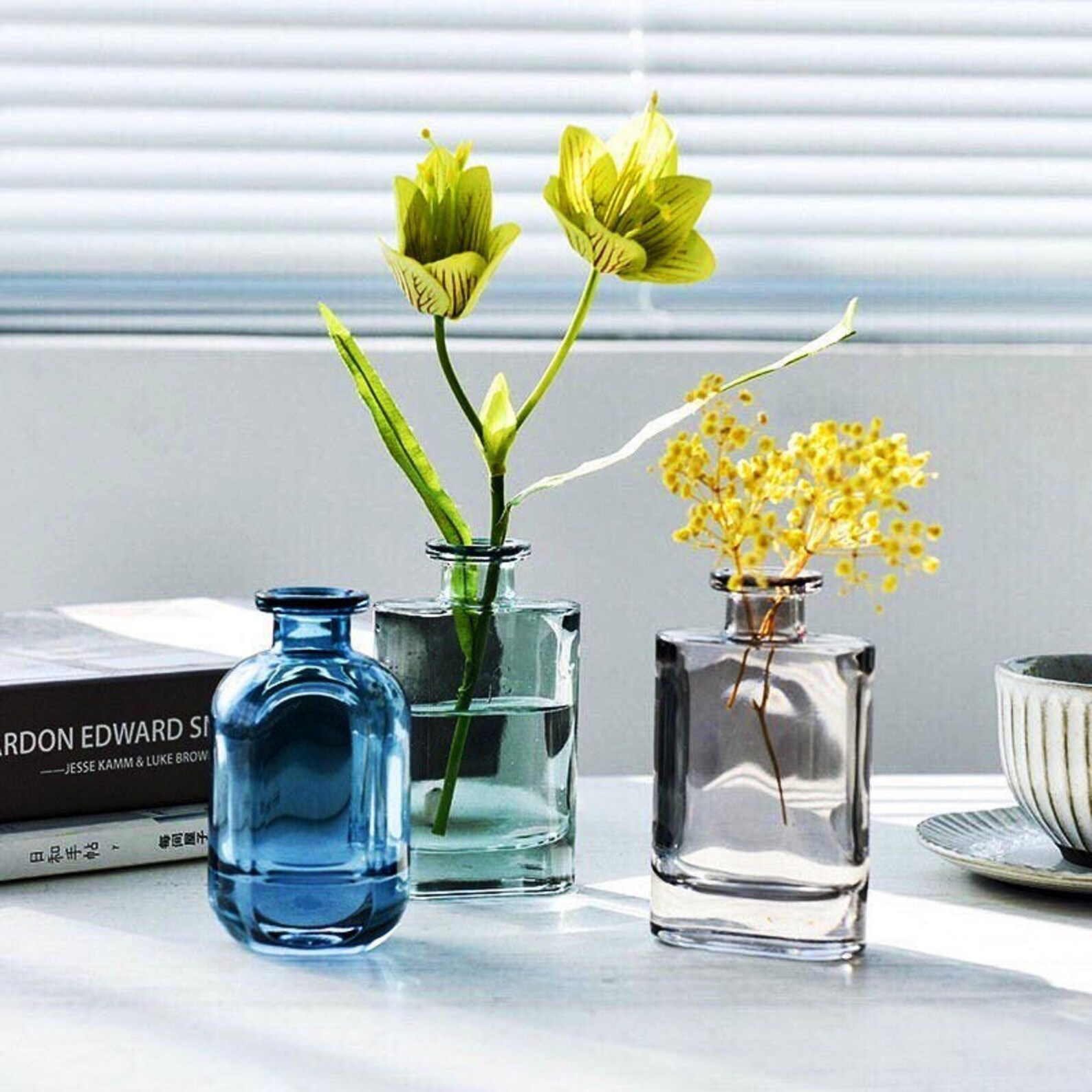 Minimalist Glass Bud Vases Stained Glass Vases Modern Vase Etsy