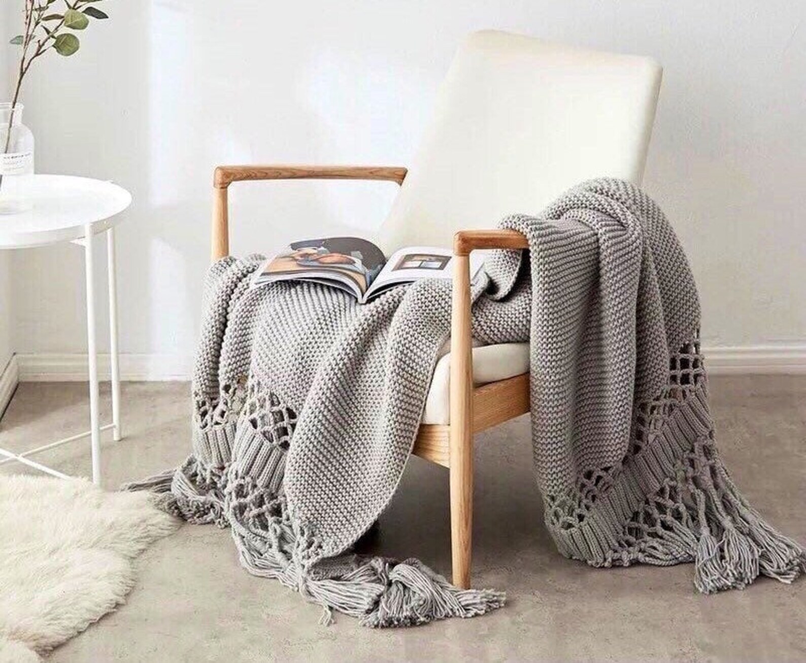 Soft Grey Throw Blanket Knit Throw Blanket Throw Blanket Etsy