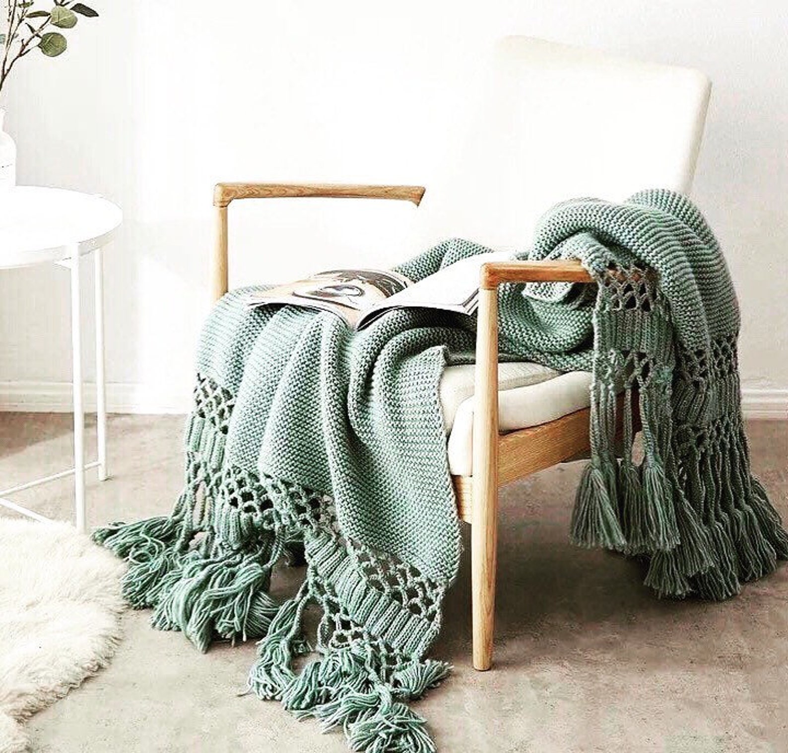 Sage Green Throw Blanket Soft Knit Throw Blanket Throw Etsy