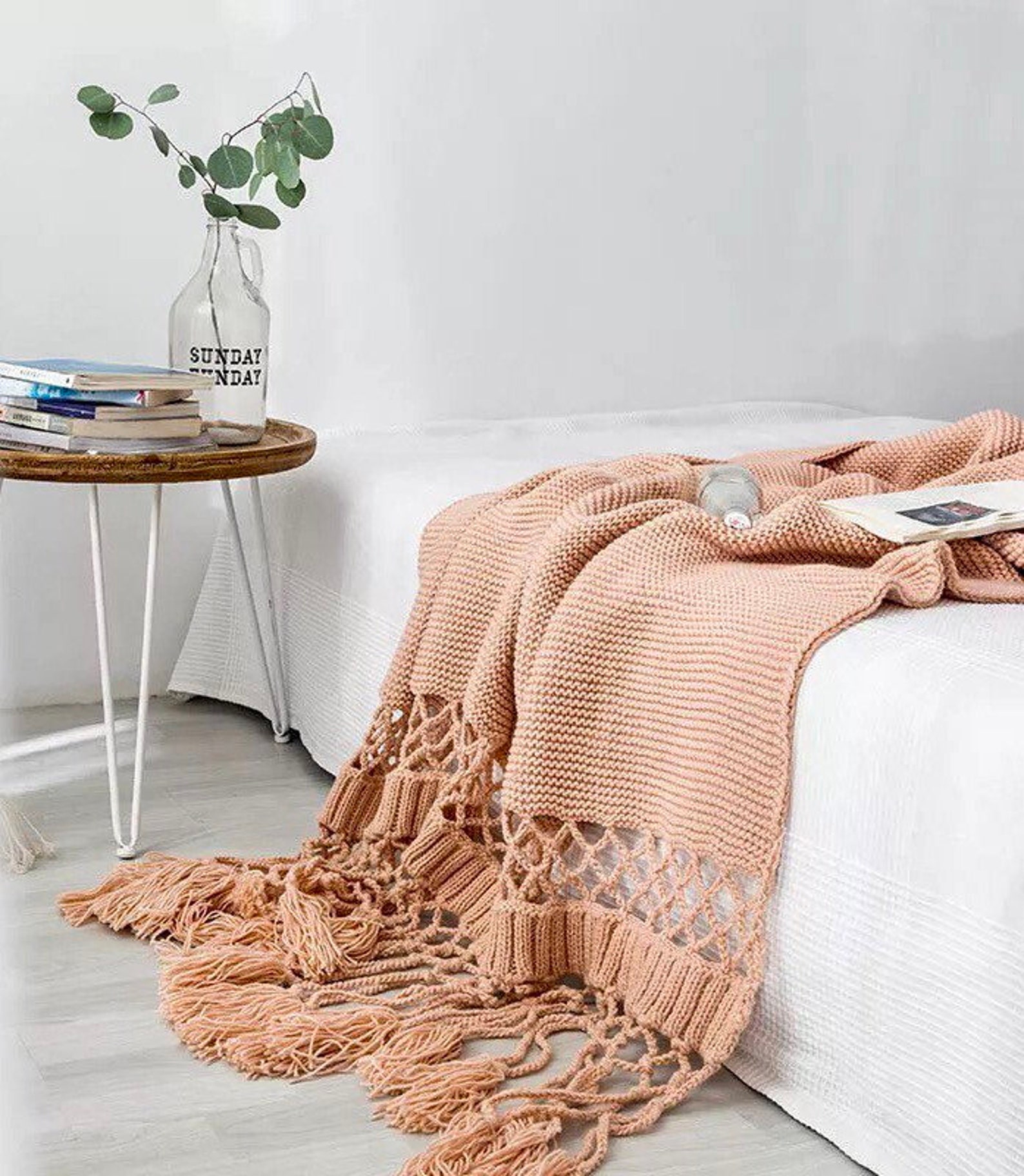 Pink Throw Blanket Chunky Knit Throw Blanket Throw Blanket Etsy