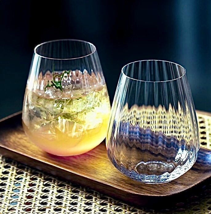 Rippled Cocktail Glasses, Ribbed Cocktail Glasses, Barware Glass