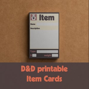 Cartas de Itens D&D Retro. Compatíveis com a 5ª edição de Dungeons & Dragons. Formulários preenchíveis e imprimíveis.
