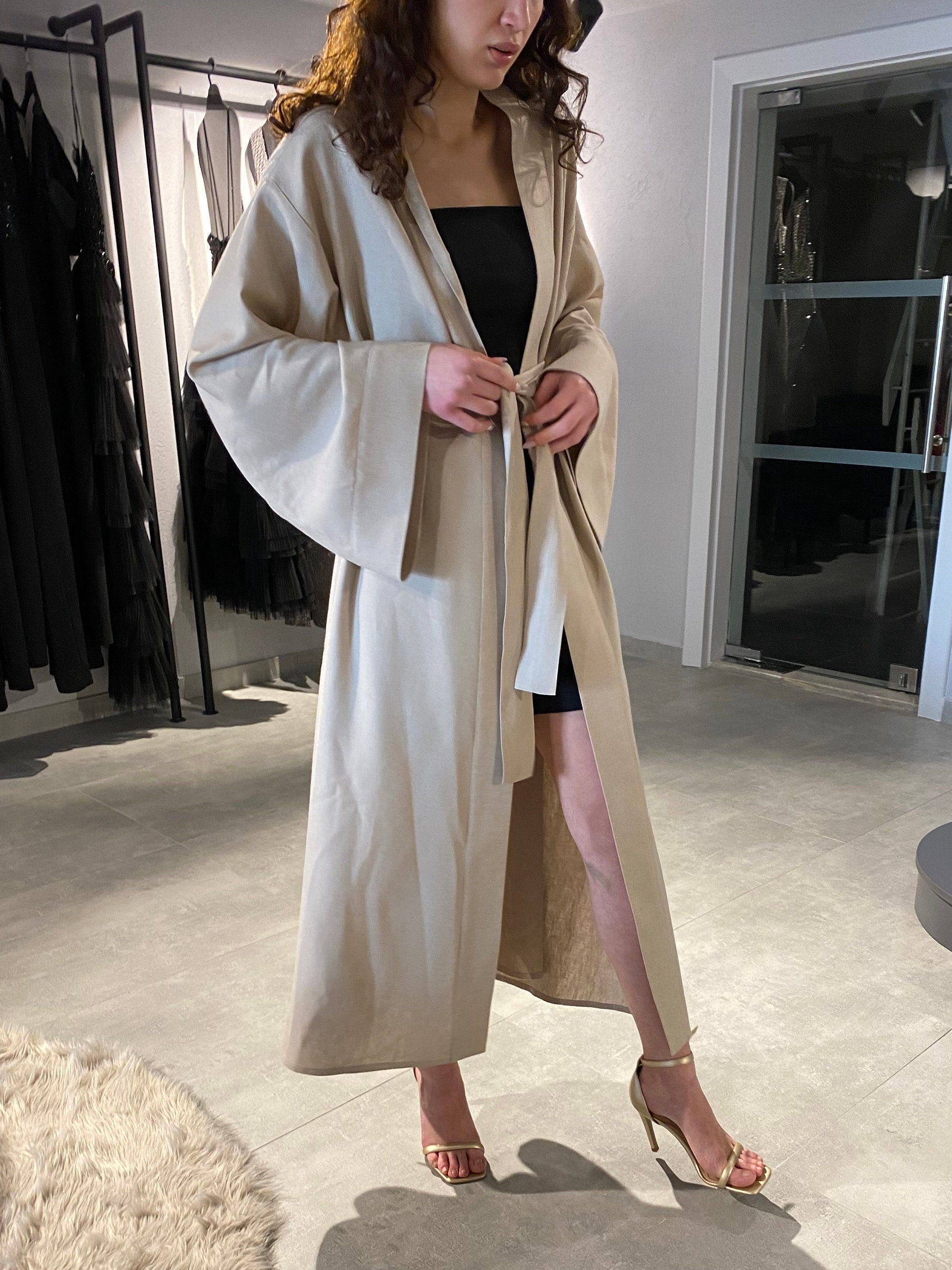 Linen Kaftan Dress / Linen Kaftan for Women / Kaftan for Beach Etsy