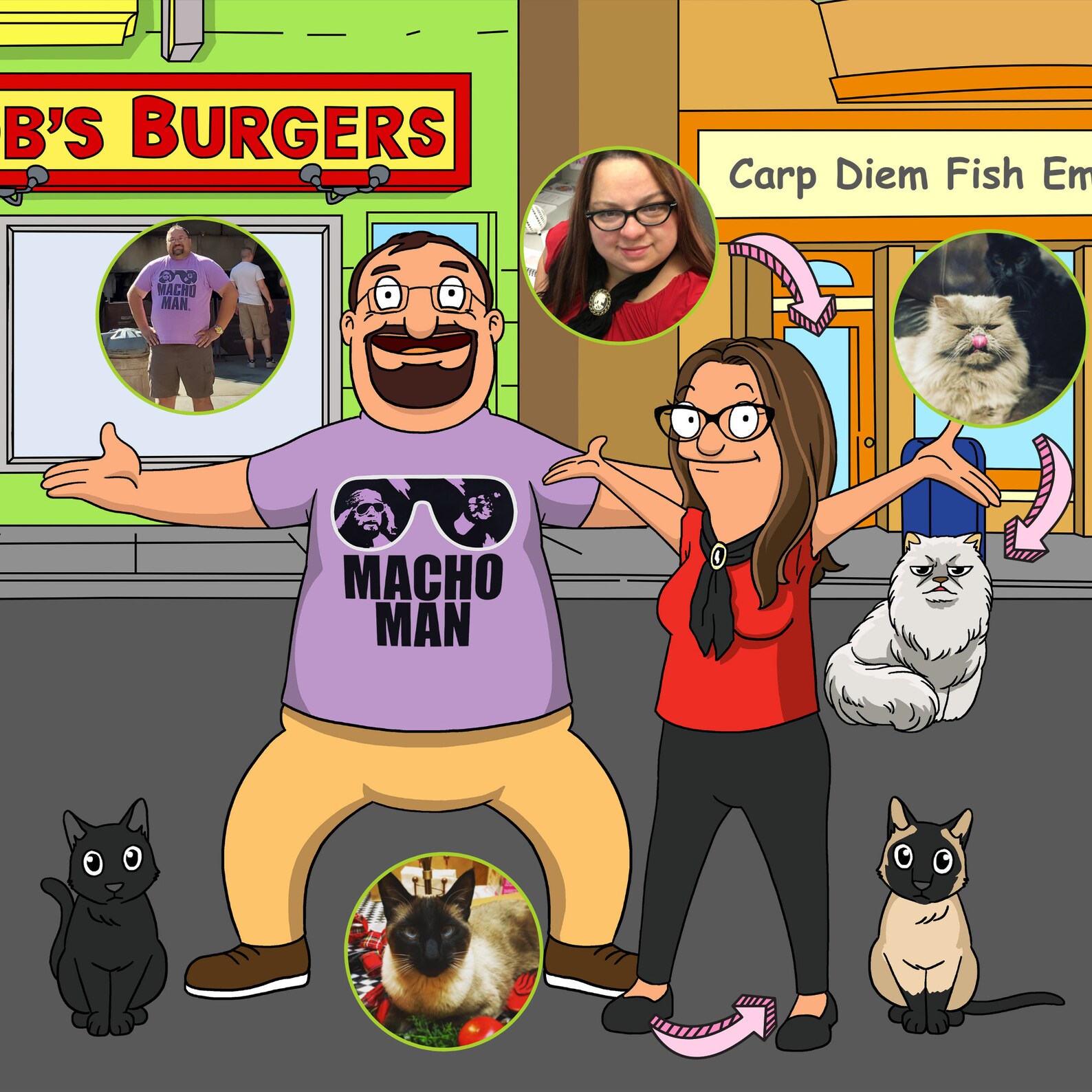 Sale Custom Bobs Burgers Portraits Personalized Gifts for Etsy