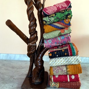 Wholesale Lot Vintage Kantha Quilt, Sari Coverlet, Sundance Kantha Throw Recycle Fabric, Handmade Kantha quilts by village women artisans