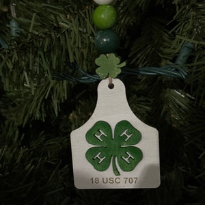 4-H Ear Tag Ornament