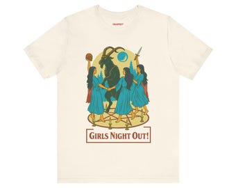 Retro Comic Style Unisex Tee, Girls Night Out, Vintage Bohemian Memes Shirt, Funny Shirt, Satire, Horror