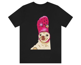 Chihuahua Dog T-Shirt: Funny Slipper Head Meme