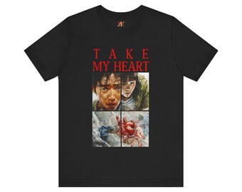 Take My Heart T-Shirt: Comic Style Retro Lover Art Tee